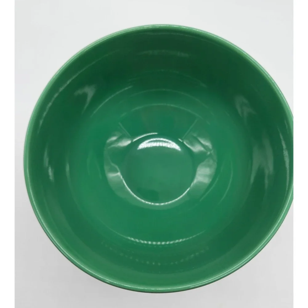 Disney Christmas Serving Bowl‎ Green Mickey Minnie Goofy Donald Holiday Ceramic